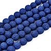 Synthetic Lava Rock Beads Strands G-S247-8mm-14-1-3