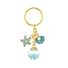 Alloy Enamel & Glass Bottle With Glass Rhinestone Keychain KEYC-FZ00020-2