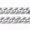 3.28 Feet 304 Stainless Steel Cuban Link Chains X-CHS-H009-14P-1