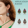 2Pairs 2 Colors Acrylic Dangle Earrings for Women EJEW-TA0001-53B-8