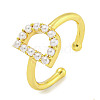 Rack Plating Brass Open Cuff Rings for Women RJEW-F162-01G-D-1