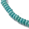 Synthetic Turquoise Beads Stretch Bracelets for Women Men BJEW-JB11293-01-4