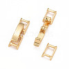 Eco-Friendly Brass Watch Band Clasps KK-M225-29G-2