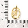 Brass Micro Pave Cubic Zirconia Pendants ZIRC-P123-01G-K01-3