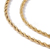 201 Stainless Steel Rope Chain Necklace for Men Women NJEW-P268-A30-2X5-2