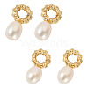 4Pcs Natural Cultured Freshwater Pearl Pendant PALLOY-TAC0179-1