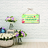 Printed Natural Wood Hanging Wall Decorations WOOD-WH0112-82H-5