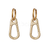 Rack Plating Alloy Hollow Out Teardrop with Word Fashion Dangle Hoope Earrings EJEW-JE05201-01-1