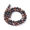 Natural Striped Agate/Banded Agate Beads Strands X-G-G582-8mm-45-2