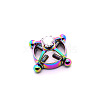 304 Stainless Steel Crystal Rhinestone Clip on Nipple Rings WGE16BD-03-1