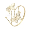 Butterfly Alloy Arm Cuff Bangles for Girl Women AJEW-A063-01I-G-4