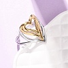 304 Stainless Steel Open Cuff Rings for Women RJEW-K321-01A-1