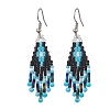 Natural Magnesite Rhombus Dangle Earrings EJEW-MZ00632-01-2