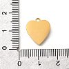 304 Stainless Steel Heart Charms STAS-Q348-07B-G-2