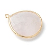 Natural Rose Quartz Pendants G-B009-07G-B-3