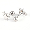 201 Stainless Steel Barbell Cartilage Earrings EJEW-R147-04-3