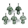 Natural Green Spot Jasper Pendants X-G-N0325-10Q-1