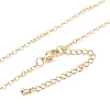 Brass Micro Pave Cubic Zirconia Pendant Necklaces NJEW-JN03387-5