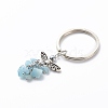 Natural Aquamarine  Keychain KEYC-JKC00382-03-3