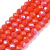 Electroplate Opaque Solid Color Glass Beads Strands LS-EGLA-A044-P3mm-L03-1