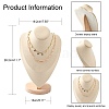 Microfiber Wooden Necklace Displays NDIS-O008-03A-L-5