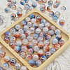 Electroplate Glass Round Beads GLAA-TAC0008-23M-1