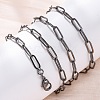 Brass Paperclip Chains Necklaces for Women NJEW-D302-69B-3