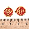 Ion Plating(IP) 304 Stainless Steel Red Enamel Charms STAS-M102-62G-3