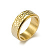 Textured 304 Stainless Steel Finger Rings FS-WG2C156-10-1