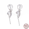 Anti-Tarnish Rhodium Plated 925 Sterling Silver Pendant Bails STER-L058-016P-3