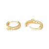 Brass Micro Pave Clear Cubic Zirconia Hoop Earring Findings KK-C018-01A-G-2