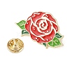 Flower Golden Enamel Pins JEWB-K012-07A-G-3