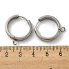 Tarnish Resistant 201 Stainless Steel Huggie Hoop Earrings Findings STAS-A167-01V-P-3