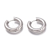 Tarnish Resistant 201 Stainless Steel Huggie Hoop Earrings EJEW-L256-05J-P-1