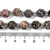 Natural Snowflake Obsidian Beads Strands G-O201B-133G-4