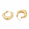 Ion Plating(IP) 304 Stainless Steel Chunky Rhombus Hoop Earrings for Women EJEW-F283-04G-2