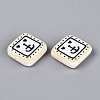 Printed Opaque Resin Beads RESI-N043-10B-2
