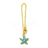 Alloy Enamel Starfish Cup Pendant Decorations HJEW-JM01754-4