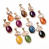 Natural Agate with Natural Shell Pendants G-G990-01B-KCG-1