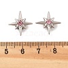 Rhinestone Star Clip-on Earrings EJEW-B116-01P-03-5