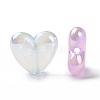 UV Plating Rainbow Iridescent Luminous Acrylic Beads OACR-E010-10-3