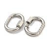 304 Stainless Steel Screw Carabiner Lock Charms STAS-C092-08P-2