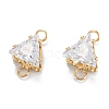 Brass Clear Cubic Zirconia Links LS-ZIRC-G170-08G-2