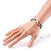 Electroplate Glass Nylon Thread Braided Bead Bracelets for Mom and Daughter BJEW-JB06359-04-7