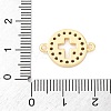 Brass Micro Pave Clear Cubic Zirconia Connector Charms KK-S510-05G-3