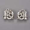 Tibetan Style Alloy Pendants TIBEP-GC149-AS-RS-1