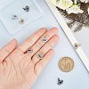 SUPERFINDINGS 8Pcs 4 Colors  Brass Micro Pave Clear Cubic Zirconia Charms KK-FH0003-89-3