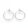 Non-Tarnish 304 Stainless Steel Hoop Earrings X-STAS-R071-41-2