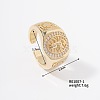 Stylish European American Retro Brass Virgin Mary Open Cuff Ring for Women IC7082-1