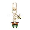 Butterfly Bees Alloy Enamel Pendant Decorations HJEW-JM02688-01-2